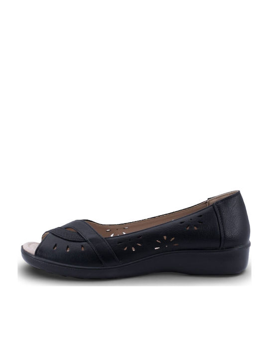 Γυναικεία Slip-On Δερμάτινα Μαύρα