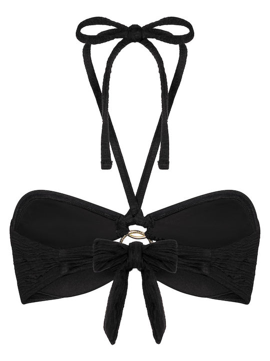 Trägerloses Bikinioberteil Schwarz