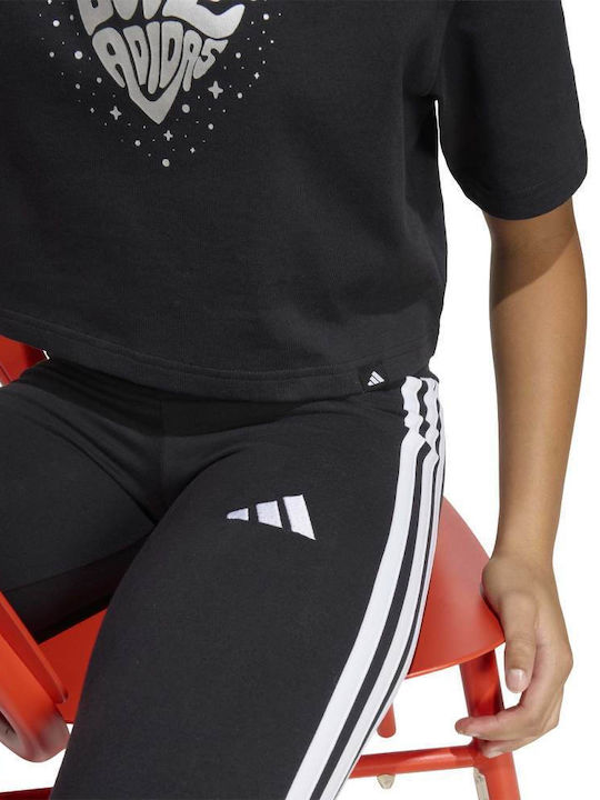 Kids Crop Top Short-Sleeved Black Adidas