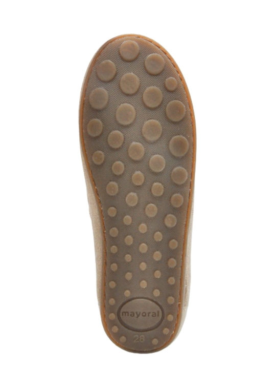 Suede Kids Moccasins Beige