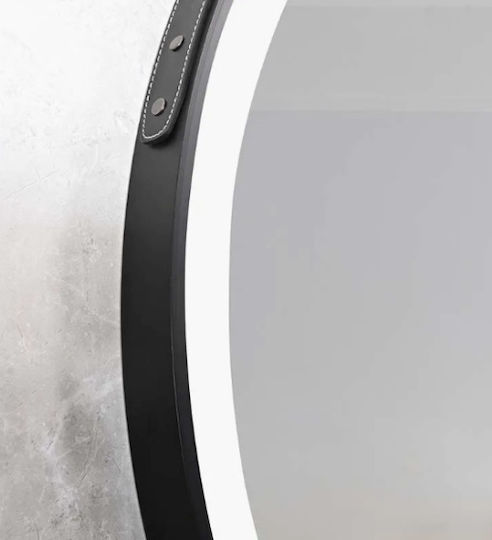 Bathroom Mirror Imanda Led Touch Mirrorlux Selene S-4676b Round Diameter 800mm Black