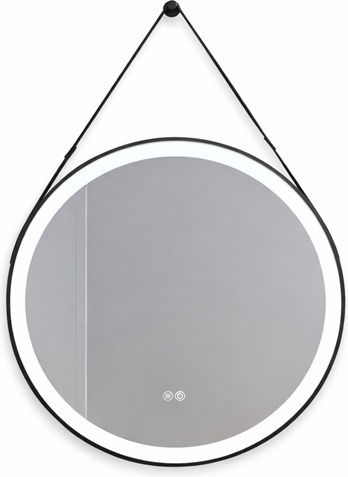 Bathroom Mirror Led Touch Mirrorlux Selene S-4676b Round Frame Diameter 600mm Black