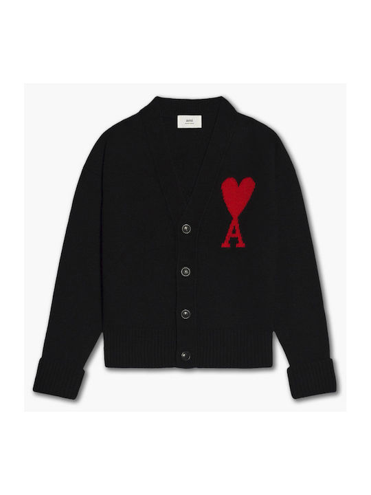 Men's Knitted Jacket Blackred