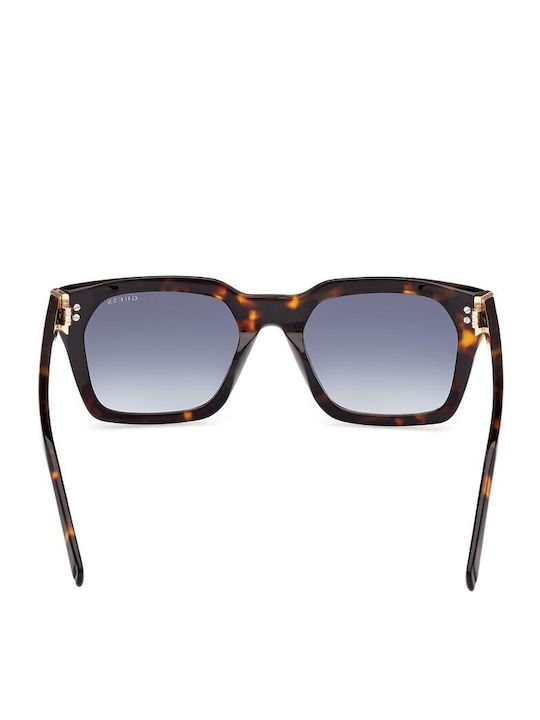 Guess Guess Damen Sonnenbrille mit Schwarz Schildkröte Horn umrandetem Rahmen und Blau Verlaufsfarbe Gläser GU00172 52W