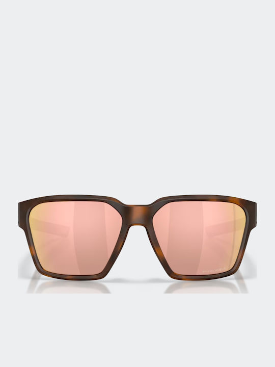 Oakley Herren Sonnenbrille mit Braun Schildkröte Kunststoff Gestell und Rosa Spiegel Linse OO9497-06