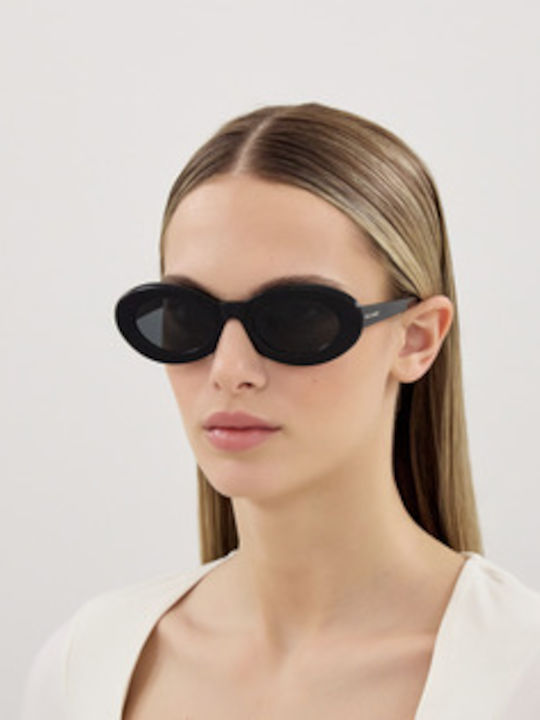 Ysl Women's Sunglasses with Black Plastic Frame and Black Lens SL 594 008
