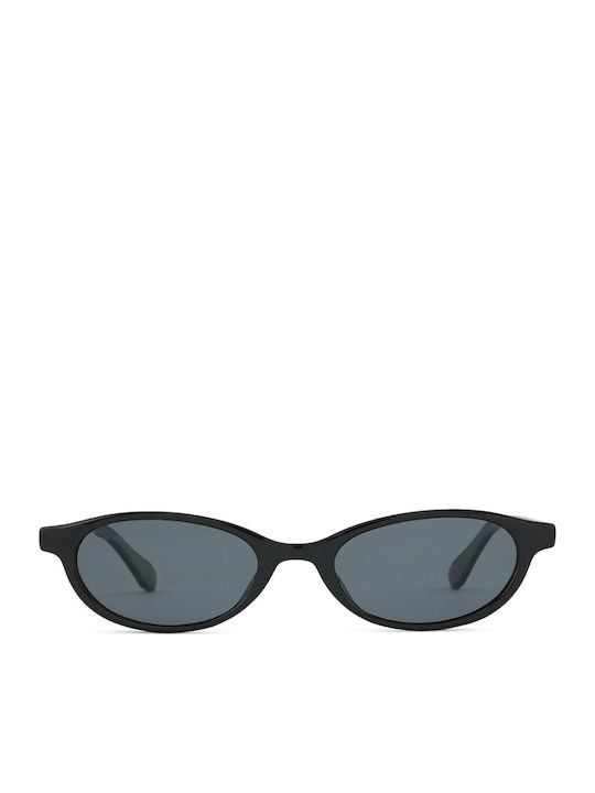 Meller Binti Unisex Sunglasses with Black Horn-Rimmed Frame and Black Lens BN-TUTCAR