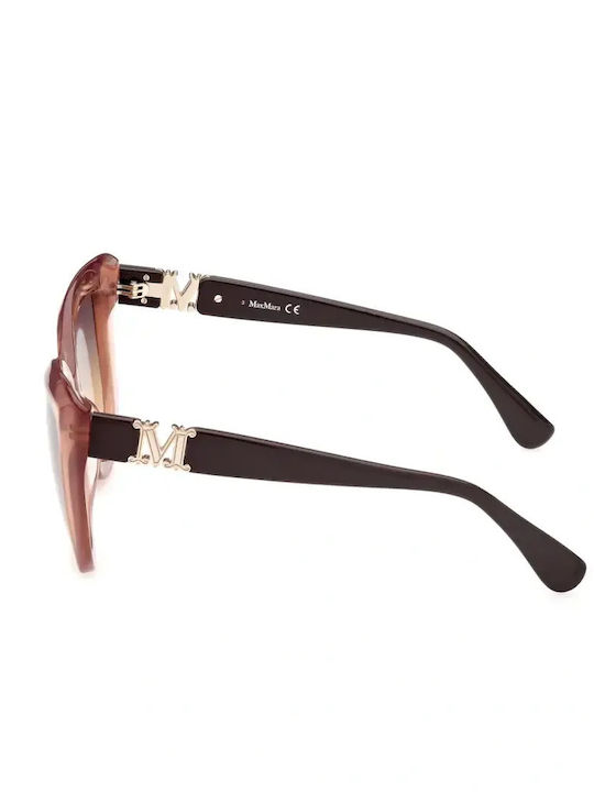 Max Mara Emme6 Women's Sunglasses with Brown Plastic Frame and Yellow Gradient Lens MM 0029 45F