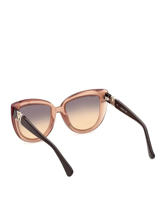Max Mara Emme6 Women's Sunglasses with Brown Plastic Frame and Yellow Gradient Lens MM 0029 45F