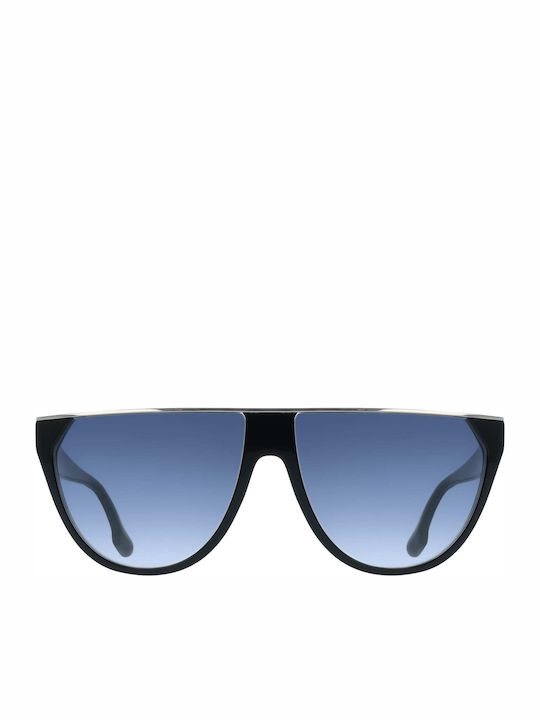 Victoria Beckham Damen Sonnenbrille mit Schwarz Kunststoff Gestell und Schwarz Linse