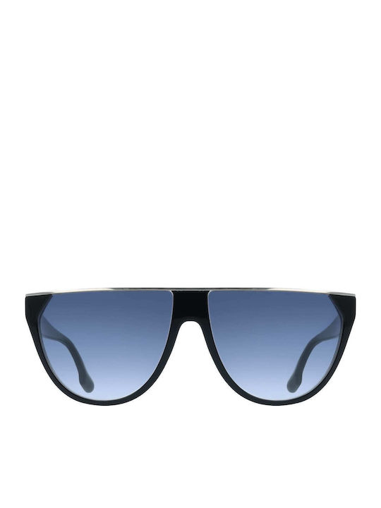 Victoria Beckham Damen Sonnenbrille mit Schwarz Kunststoff Gestell und Schwarz Linse