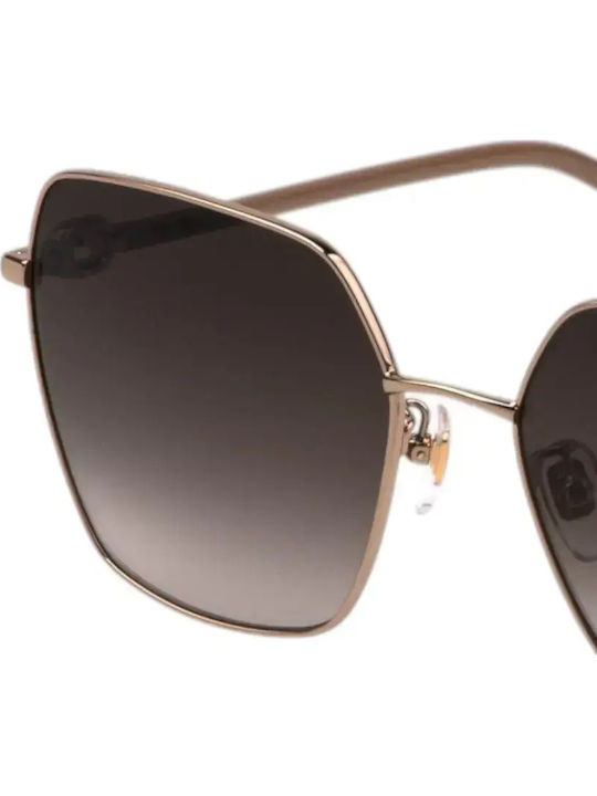 Furla Women's Sunglasses with Rose Gold Metal Frame and Brown Gradient Lens SFU693 08FE