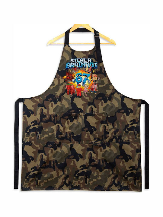 Koupakoupa Steal A Brainrot 67 Roblox Style Ποδιά Κουζίνας Πολύχρωμη 31.5x20cm KP_33132_apron-army