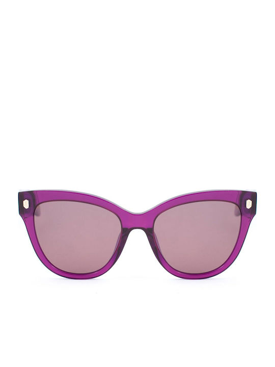 Just Cavalli Women's Sunglasses with Brown Horn-Rimmed Frame and Pink Lenses JC043 09FE
