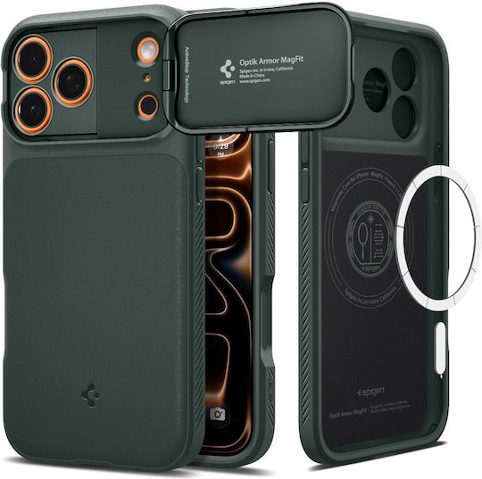 Spigen Optik Armor Back Cover Σιλικόνης / Πλαστικό 2mm Πράσινο (iPhone 17 Pro)