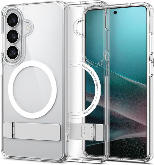 Spigen Ultra Hybrid S Mag Umschlag Rückseite Silikon / Kunststoff Klar und Weiß (Galaxy S26)