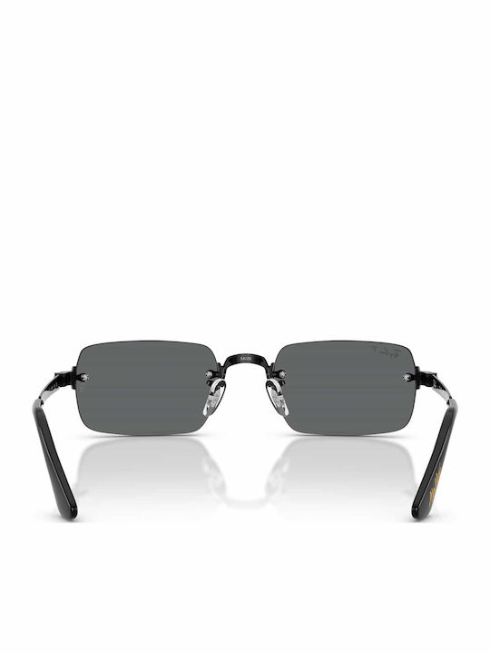 Ray Ban Унисекс Слънчеви очила с Черна Метална Рамка и Черни Стъкла RB3928 002/81