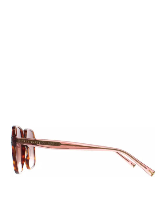 Ted Baker Feminini Ochelari de soare cu Negru Cadru și Roz Degrade Lentilă TB1688 100