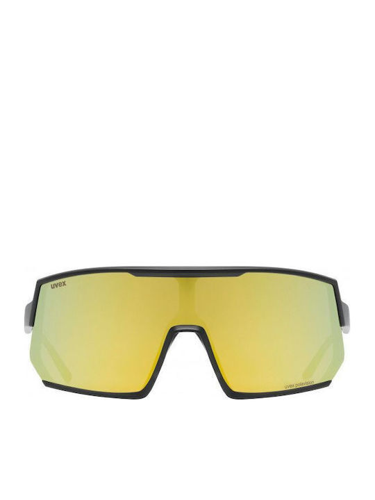 Uvex Sportstyle 235 P Unisex Sunglasses with Black Plastic Frame and Yellow Lens 53 3 032 2230