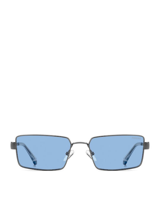 Polaroid Unisex Sunglasses With Grey Metallic Frame And Silver Mirror Lens PLD6255/S/X KJ1/C3