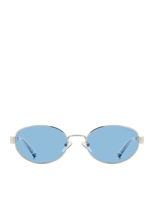Polaroid Unisex Sonnenbrillen mit Silber Metallrahmen und Silber Spiegel Gläsern PLD6254/S/X 010/C3