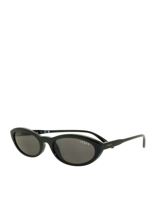 Vogue W44/87 Unisex Γυαλιά Ηλίου με Μαύρο Κοκκάλινο Σκελετό και Μαύρο Φακό