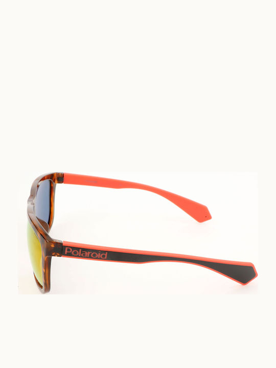 Polaroid Women's Sunglasses with Brown Tartaruga Plastic Frame and Orange Polarized Lens PLD6062FS 086