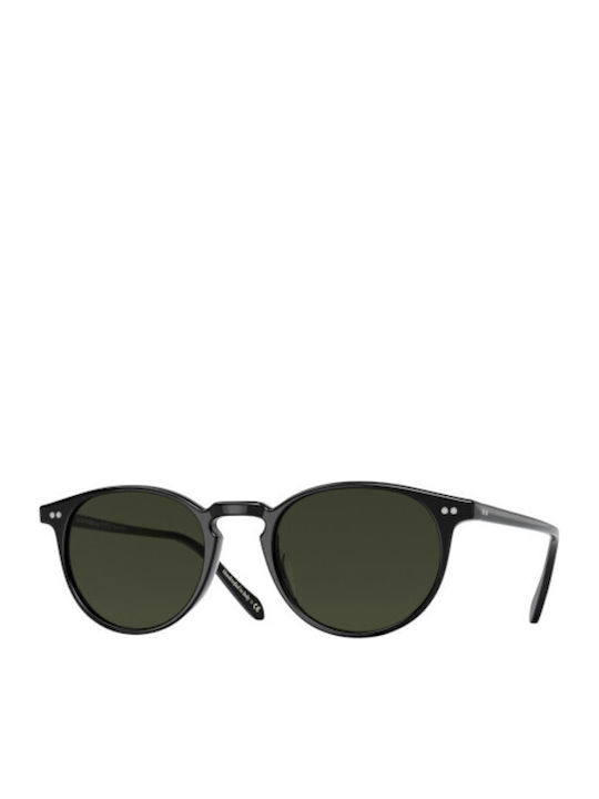 Oliver Peoples Unisex Sunglasses with Black Plastic Frame and Black Polarized Lens