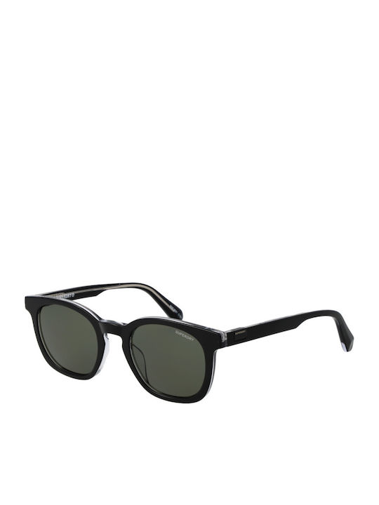 Superdry Unisex Sunglasses with Black Plastic Frame and Green Lens 21220