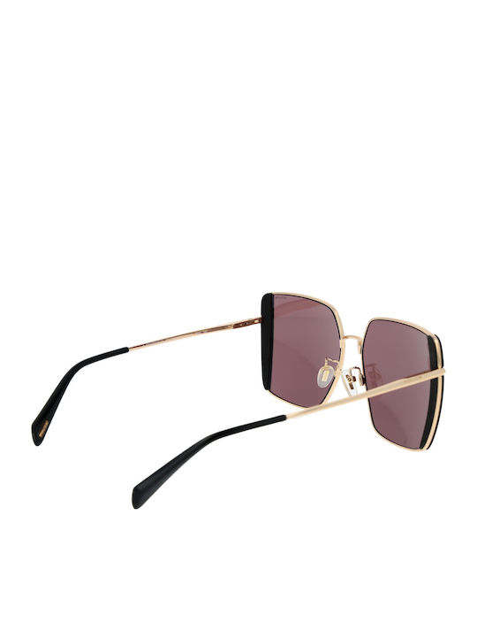 Police Damen Sonnenbrille mit Gold Metall Gestell und Gray Linse