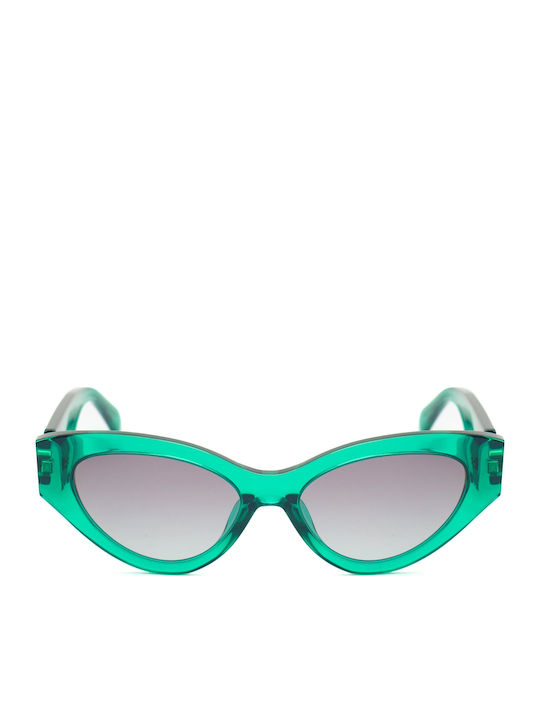 Tous Women's Sunglasses with Green Plastic Frame and Gray Gradient Lens STOB84S 0T52