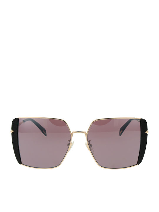 Police Damen Sonnenbrille mit Gold Metall Gestell und Gray Linse