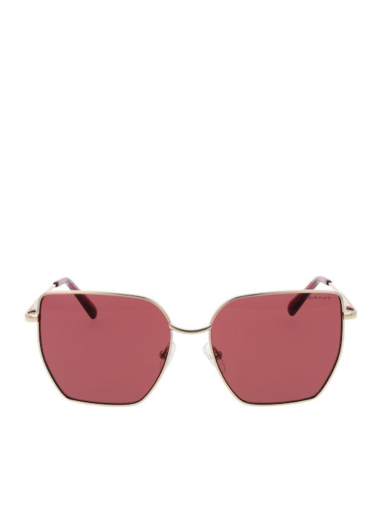 Gant Unisex Sunglasses with Gold Metal Frame and Brown Lens GA7232 30E