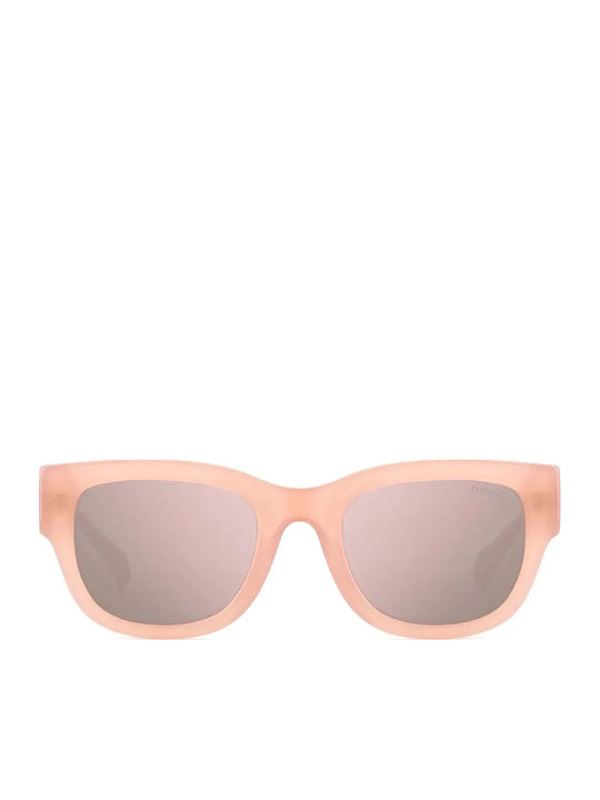 Polaroid Women's Sunglasses with Pink Plastic Frame and Pink Mirror Lens pld6213/s/x 35J/JQ