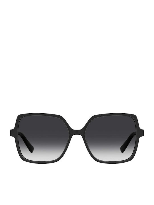 Moschino Unisex Sunglasses with Black Horn-Rimmed Frame and Black Lens MOL102/S 807/9O