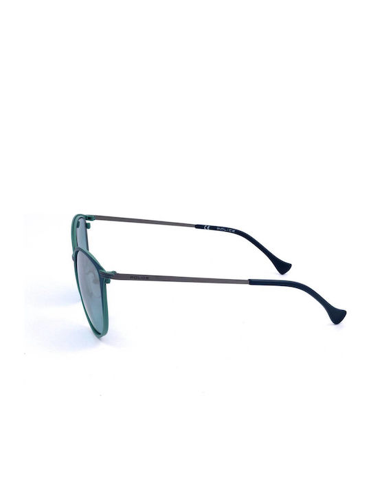 Police Rival 10 Women's Sunglasses with Blue Frame and Turquoise Lens SPL190 KB1X