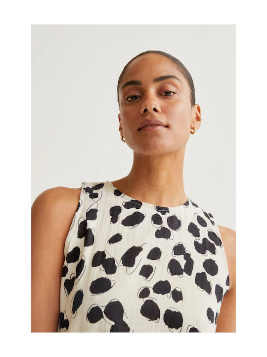 Summer Midi Shirt Dress with Dalmatian Print
