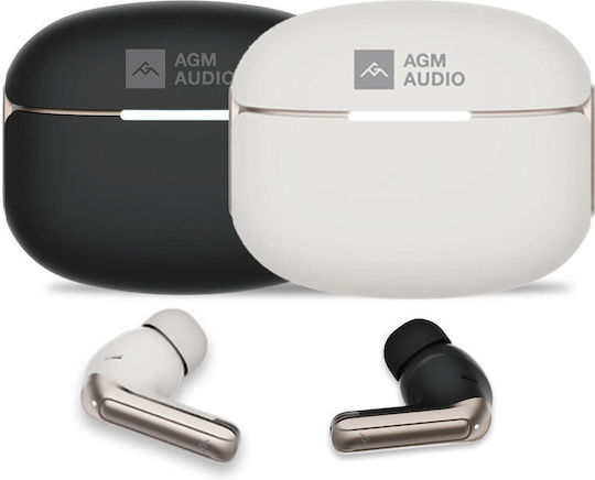 AGM Buds 8 Bluetooth Kopfhörer mit Schweißbeständigkeit und Ladekoffer Beige