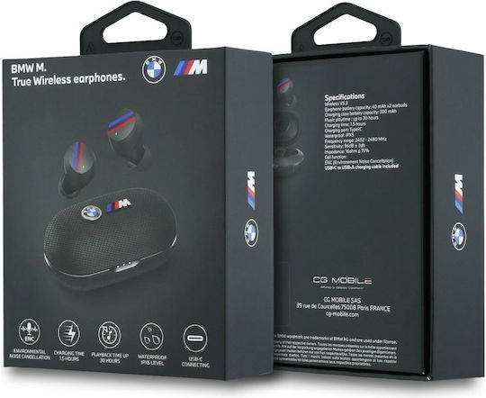 BMW Earbud / In-ear Bluetooth Handsfree Headphones with Sweat Resistance and Charging Case Black