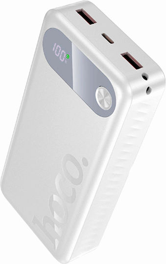 Hoco J154A Victorious Външна Батерия 20000mAh 22.5W с 2 USB-A Изходни Порта и USB-C Изходен Порт Power Delivery Бяла