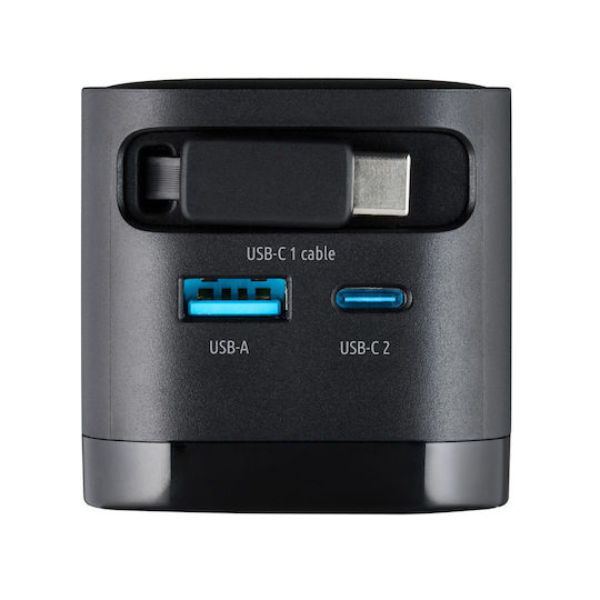 Intenso Φορτιστής GaN με Θύρα USB-A και Θύρα USB-C και Καλώδιο USB-C 65W Μαύρος (7806520)
