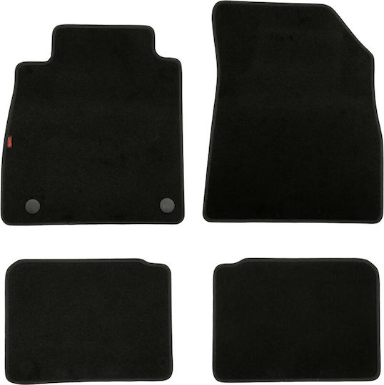Lampa Set of Front and Rear Mats 4pcs for Nissan Micra Black