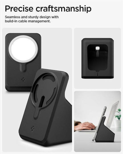 Spigen Charger Stand S Βάση Φόρτισης MagSafe σε Μαύρο χρώμα