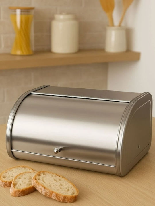 Ibili Ψωμιέρα με Καπάκι Inox Ασημί 44x28x17cm Ibili Ψωμιέρα με Καπάκι Inox Ασημί 44x28x17cm