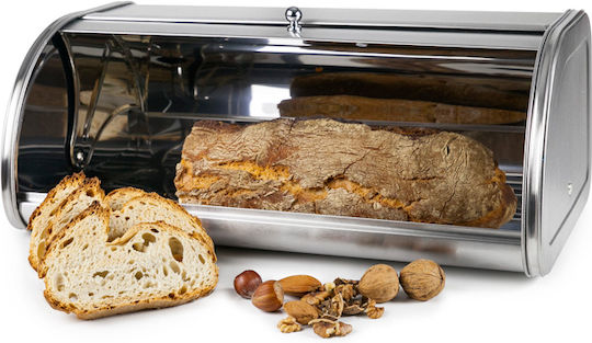 Ibili Cutie de Pâine cu Capac Inox Argintie 44x28x17cm