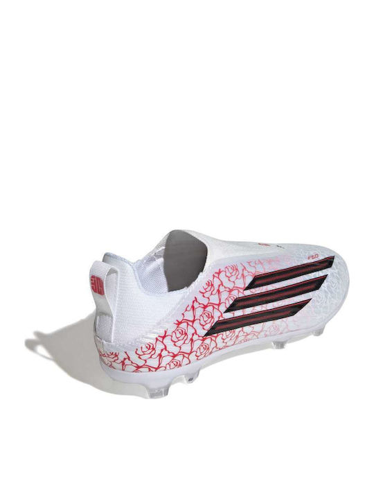 F50 League FG/MG Kids Soccer Cleats with Molded Studs Silver