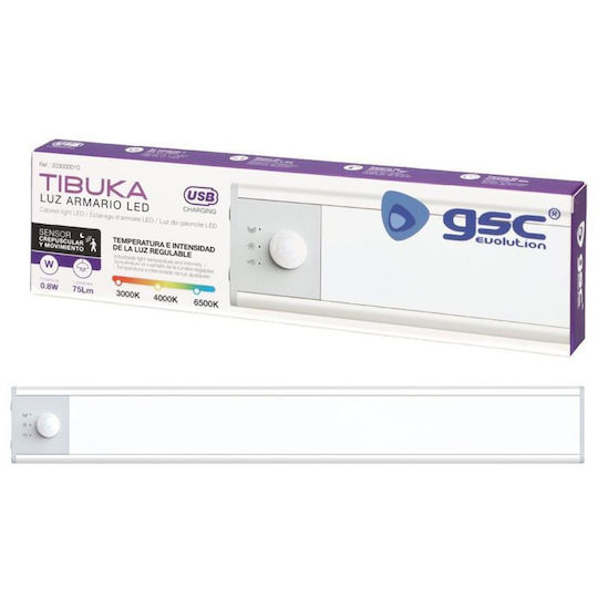 GSC LED Emergency Light with Battery Power Source and Motion Sensor
