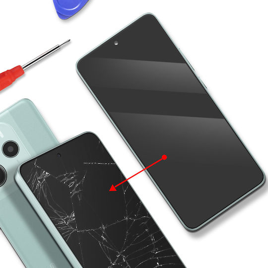 Xiaomi Original Full Screen Xiaomi Redmi Note 14 5g Amoled Panel Service Pack Mint Green