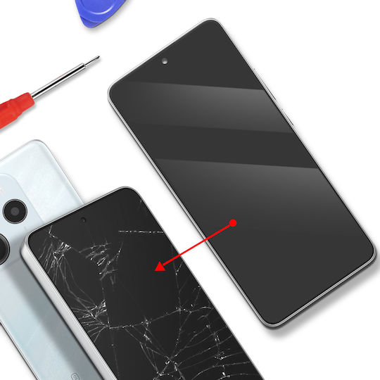 Xiaomi Original Full Screen Xiaomi Redmi Note 14 5g Amoled Panel Service Pack Grey