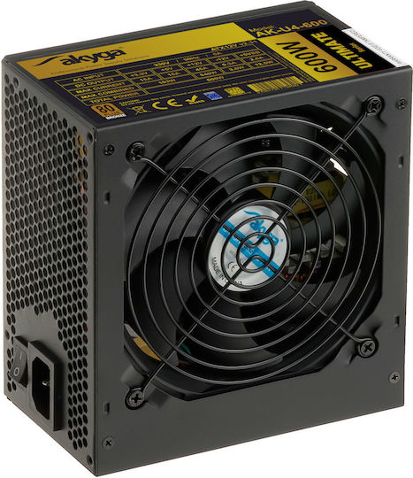 Akyga AK-U4-600 600W Black Computer Power Supply Full Wired 80 Plus Bronze